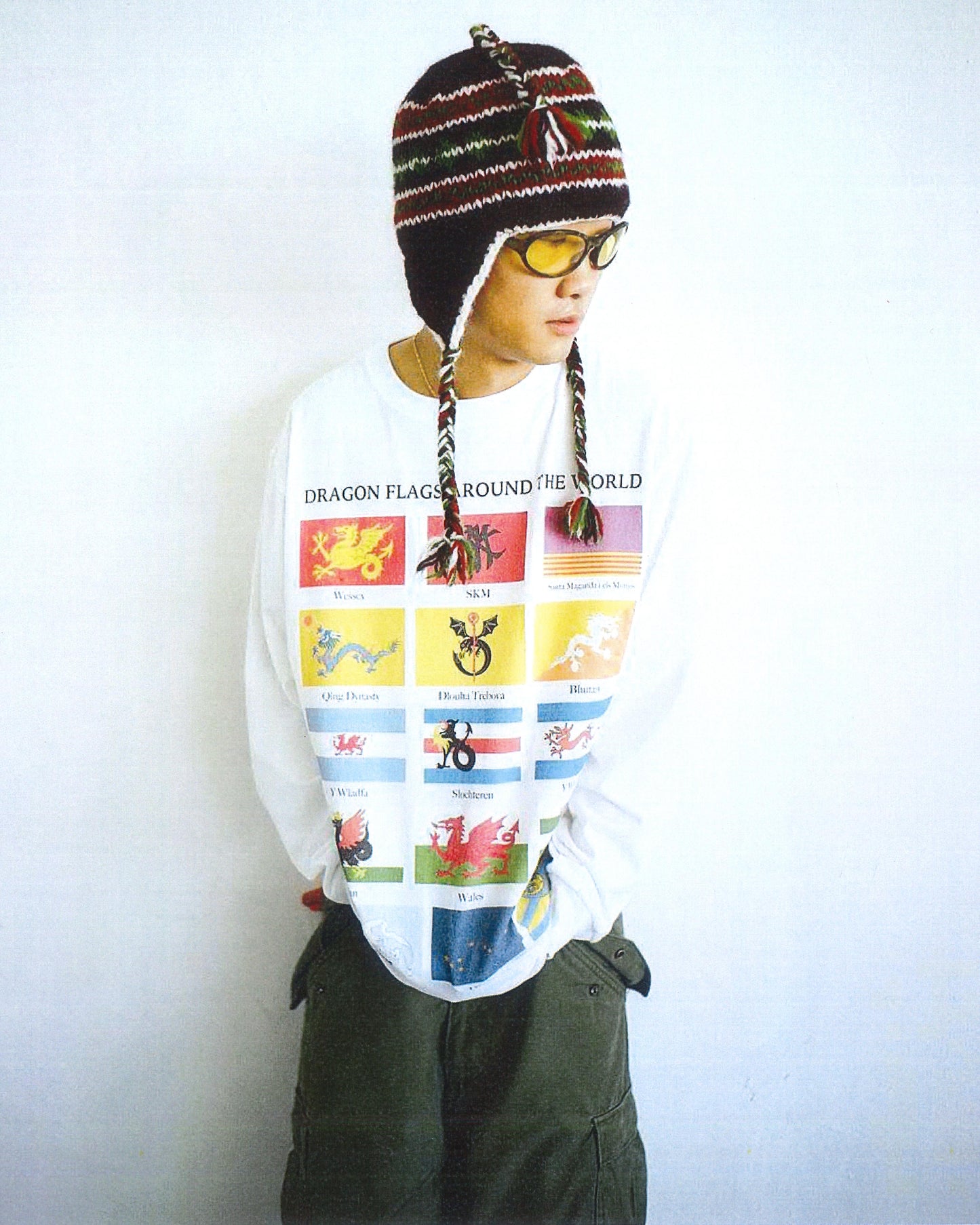 Dragon Flags L/S (White)
