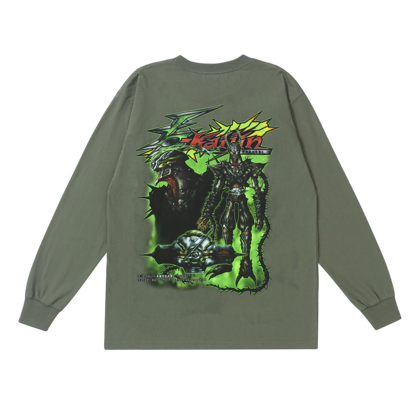b-Kaijin / b-怪人 L/S Shirt (Olive)