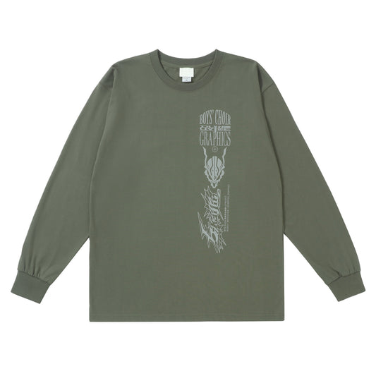 b-Kaijin / b-怪人 L/S Shirt (Olive)