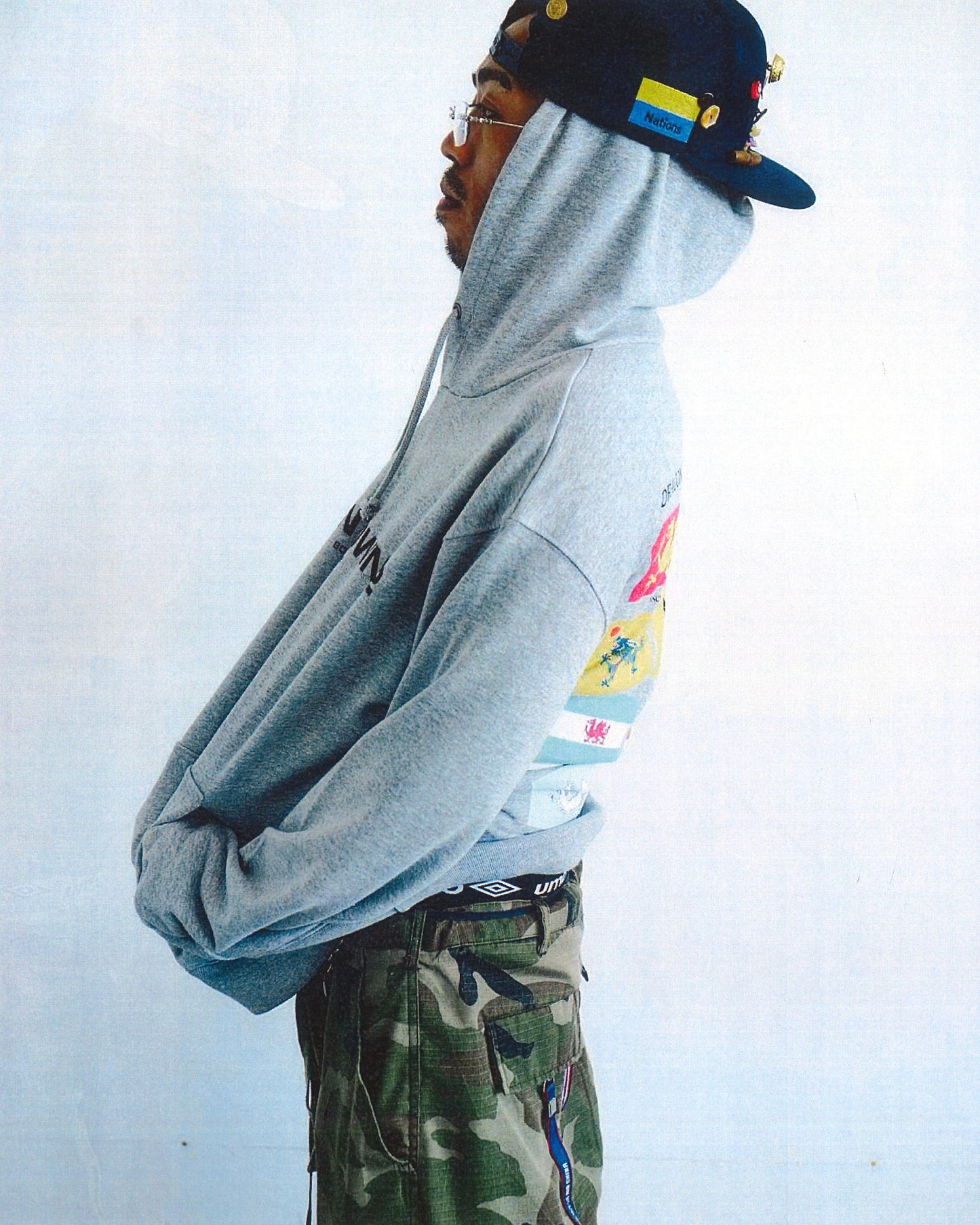 Dragon Flags Hoodie (Heather Grey)