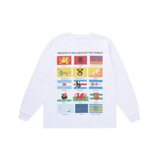 Dragon Flags L/S (White)