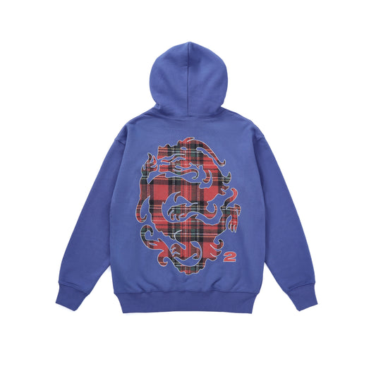 Tartan Dragon Hoodie (Blue)