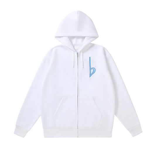 Arc Logo Zip-Up Hoodie (White) (Pre-Order)